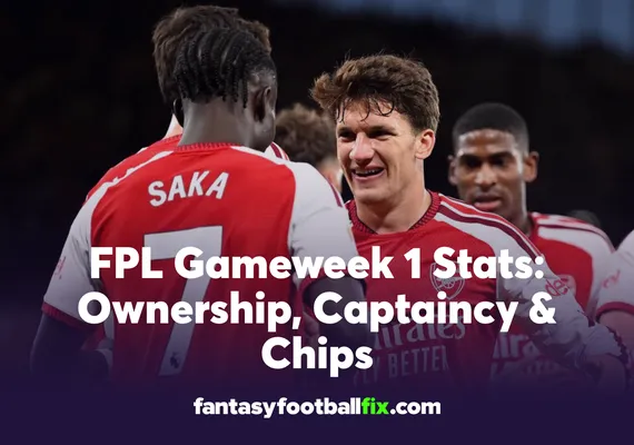 FPL Gameweek 1 Stats Ownership, Captaincy & Chips