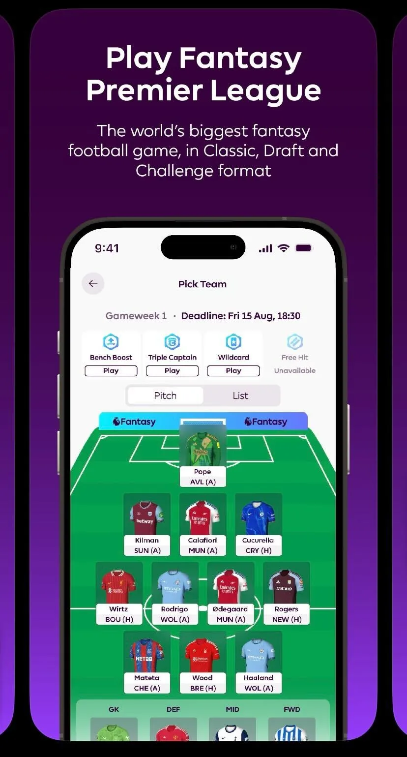 Fantasy Premier League app promo