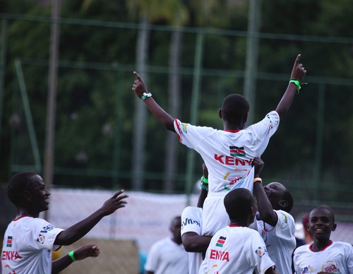 Kenya celebrate a goal