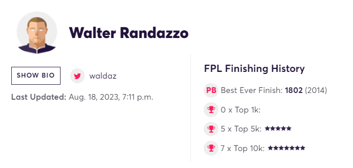 Walter Randazzo Bio