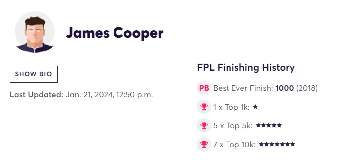 James Cooper Bio