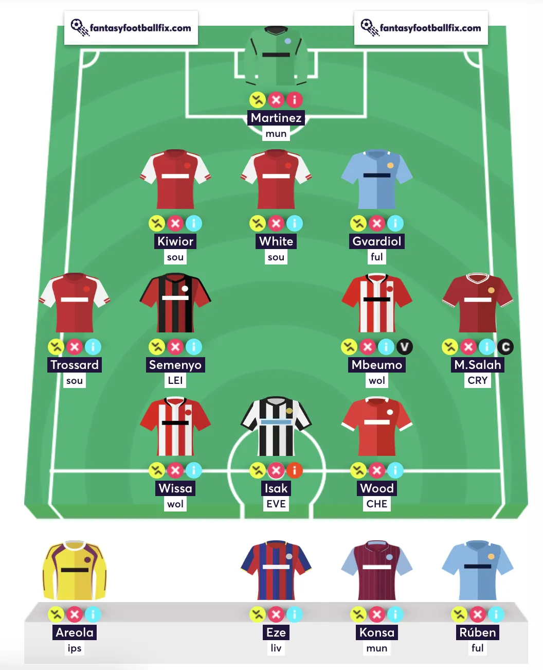 FPL team in Assistant Manager tool