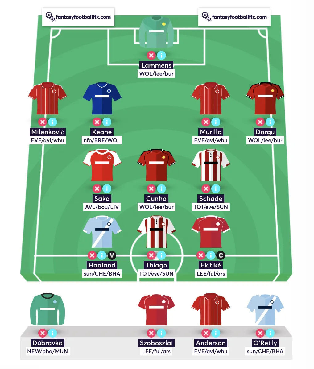 Best Free Hit team for Gameweek 19