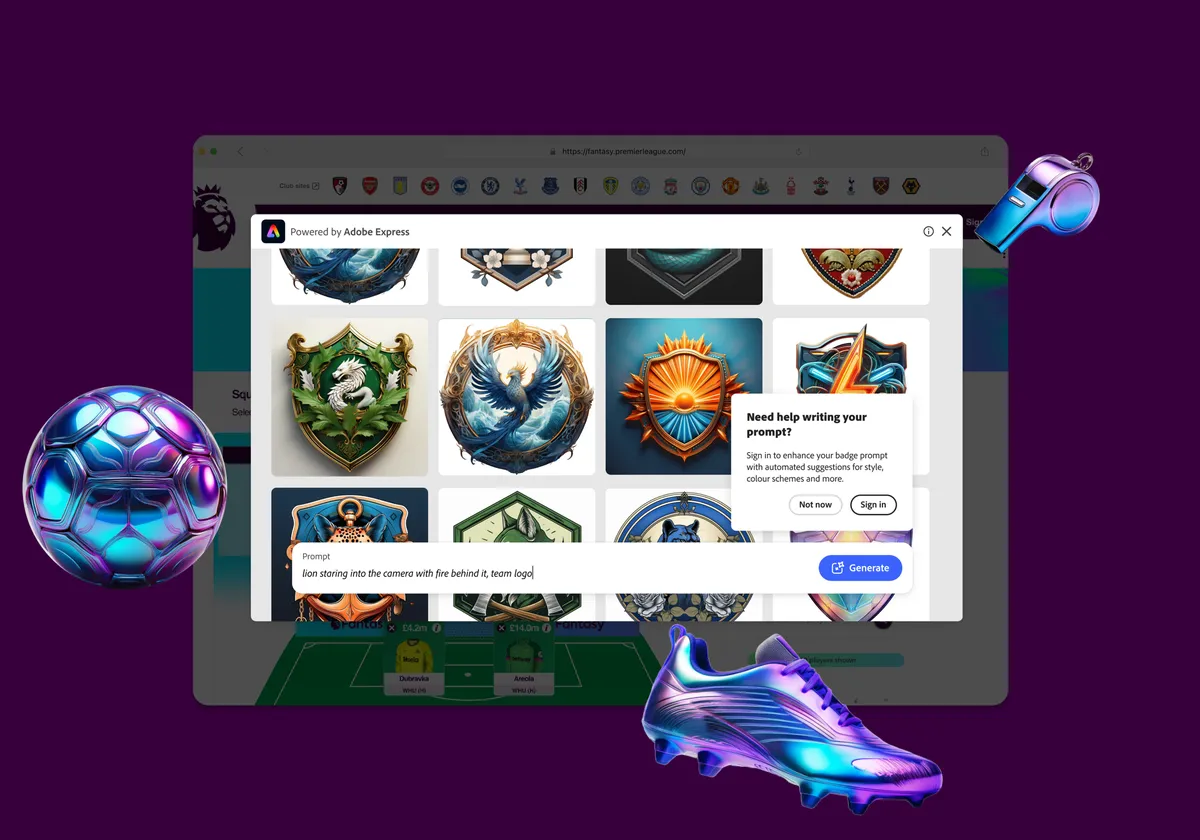 FPL badges by Adobe