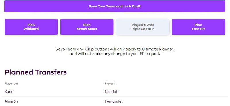 planned transfers
